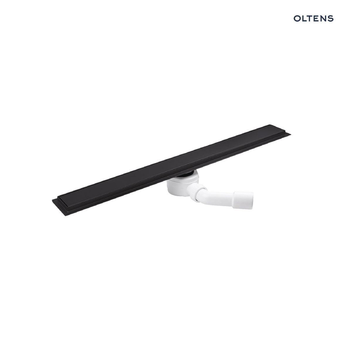 Oltens Langan 70 uniwersalny 2w1 odpływ prysznicowy liniowy 70 cm z kołnierzem czarny mat 30006300