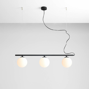 LAMPA WISZĄCĄ BERYL GLASS 3 BLACK