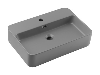 Ceramiczna umywalka nablatowa 55cm Jasny Szary TRUST 2 MATT LIGHT GREY ( E-6282 ) Comad