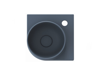 Umywalka ceramiczna Ravak cienkościenna Yard 28 cm C z otworem Deepsea Blue XJX07228000