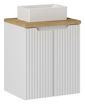 Zestaw mebli łazienkowych Nova White 50cm z umywalką nablatową – SET-NOW B OAK 50CM D UN GAJA 35