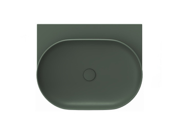 Umywalka ceramiczna Ravak cienkościenna Yard 60 cm bez otworu Grey Green XJX08060000