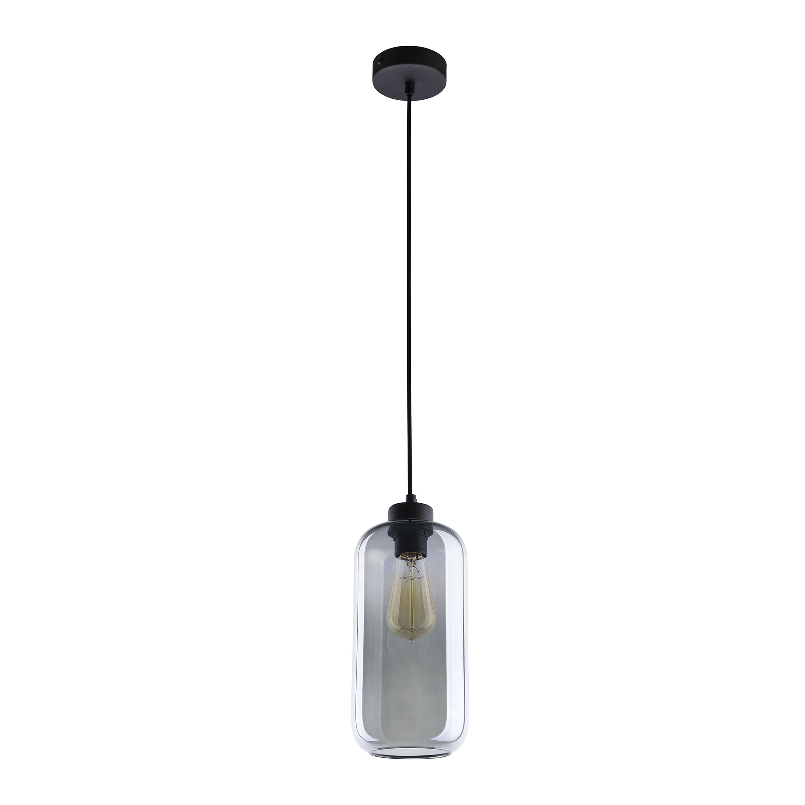 Lampa sufitowa szklana tuba E27 grafitowy MARCO 2077 TK Lighting