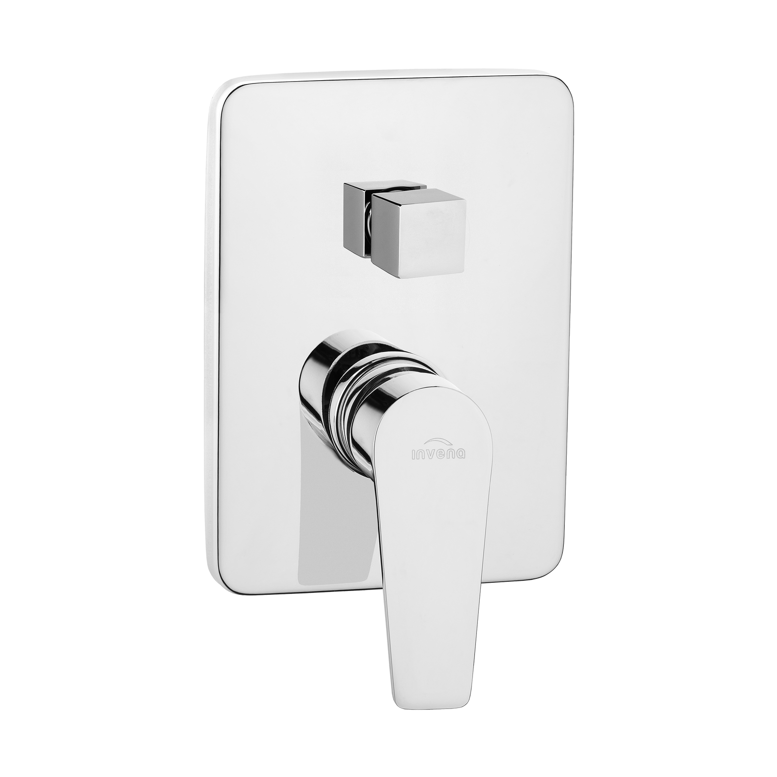 BATERIA PODTYNKOWA 2-F DOKOS CHROM, ROZETA KWADRATOWA