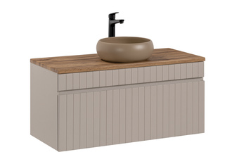 Zestaw mebli łazienkowych Iconic Cashmere 100cm z blatem i umywalką nablatową Wiki – SET - ICC B 100 CM WIKI-MC