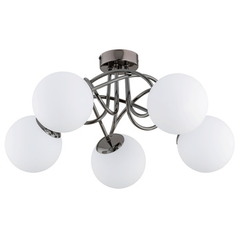 Chromowana lampa BANKO 63202 z okrągłymi kloszami