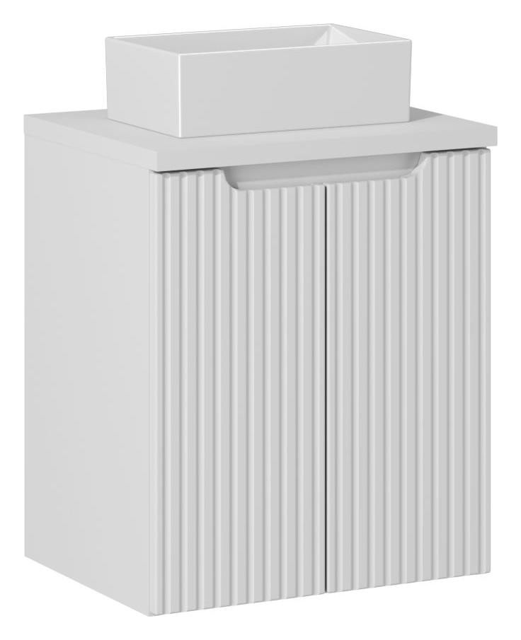 Zestaw meblowy 50cm z umywalką nablatową set-now b white 50cm d un gaja 35