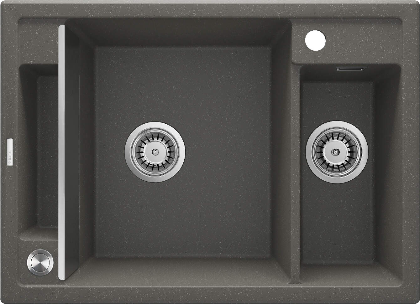 Granitowy Zlewozmywak Design 69x50cm antracyt metalik MAGNETIC ZRM_T503