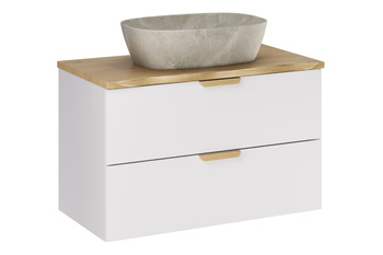 Zestaw meblowy 80cm z blatem i umywalką nablatową Anna set-asw b nat cremona 80cm un anna