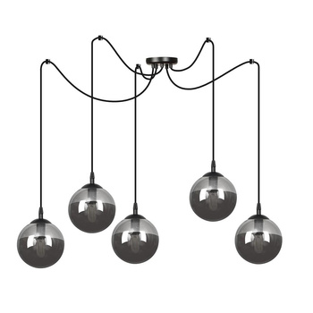 Dekoracyjna lampa pająk klosze kule grafitowe 5x40W 200cm 937/5 GIGI 5
