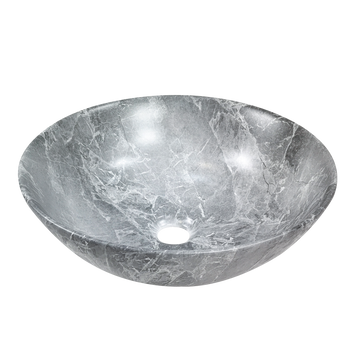 UMYWALKA NABLATOWA TINOS INVENA TREND, 39,5 CM,EFEKT MARMURU SZARA MAT