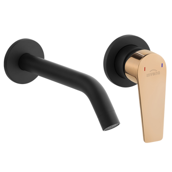 BATERIA UMYWALKOWA PODTYNKOWA MIDNIGHT, CZARNY / GOLD ROSE INVENA TREN