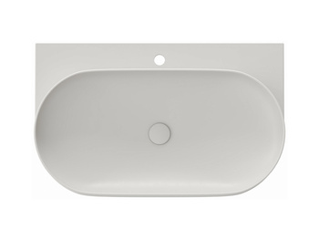 Umywalka ceramiczna Ravak cienkościenna Yard 80 cm z otworem Smoke Grey XJX0O280000