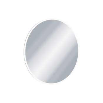 Lumiro lustro łazienkowe 60 cm okrągłe oświetlenie LED mata grzewcza, rama akrylowa