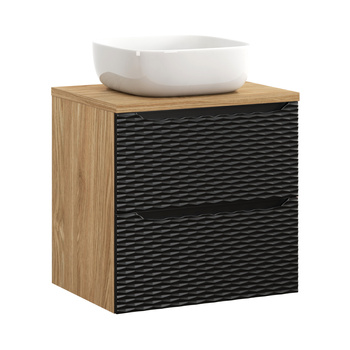 Zestaw mebli łazienkowych Ocean Black 60cm z blatem i umywalką nablatową Smile – set-ocbl b 60cm s smile 40