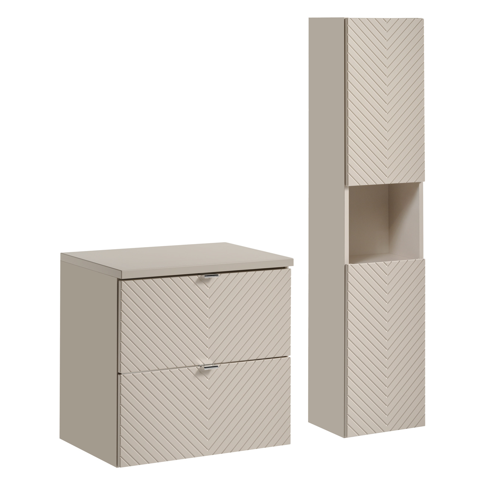 Zestaw meblowy 60cm z blatem i Szafk wysok set-vic b cashmere 60cm s hc