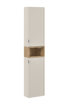 Zestaw mebli łazienkowych Bella Cashmere Boczny 35 cm Dwie Szafki Górne i Regał Otwarty – SET-BC HIGH CABINET