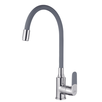 BATERIA ZLEWOZMYWAKOWA JOGA Z RUCHOMĄ WYLEWKĄ, KOLOR SZARY