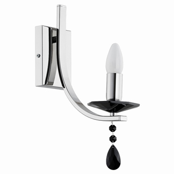 Elegancki kinkiet świecznikowy chrom z kryształkami Hector 1xE14