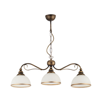 XSARA żyrandol ręcznie patynowany 3-ramienny brązowy belka 1176