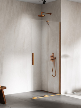 Walk-in 80x200 Miedziany 8 mm – SMART COPPER BRUSHED EXK-7767-WU z powłoką Active Shield 2.0 | Szczotkowanie