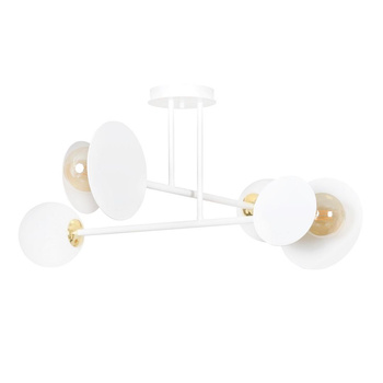 Lampa sufitowy białe szklane klosze 2x40W+2x60W 613/4 MINERVA 4
