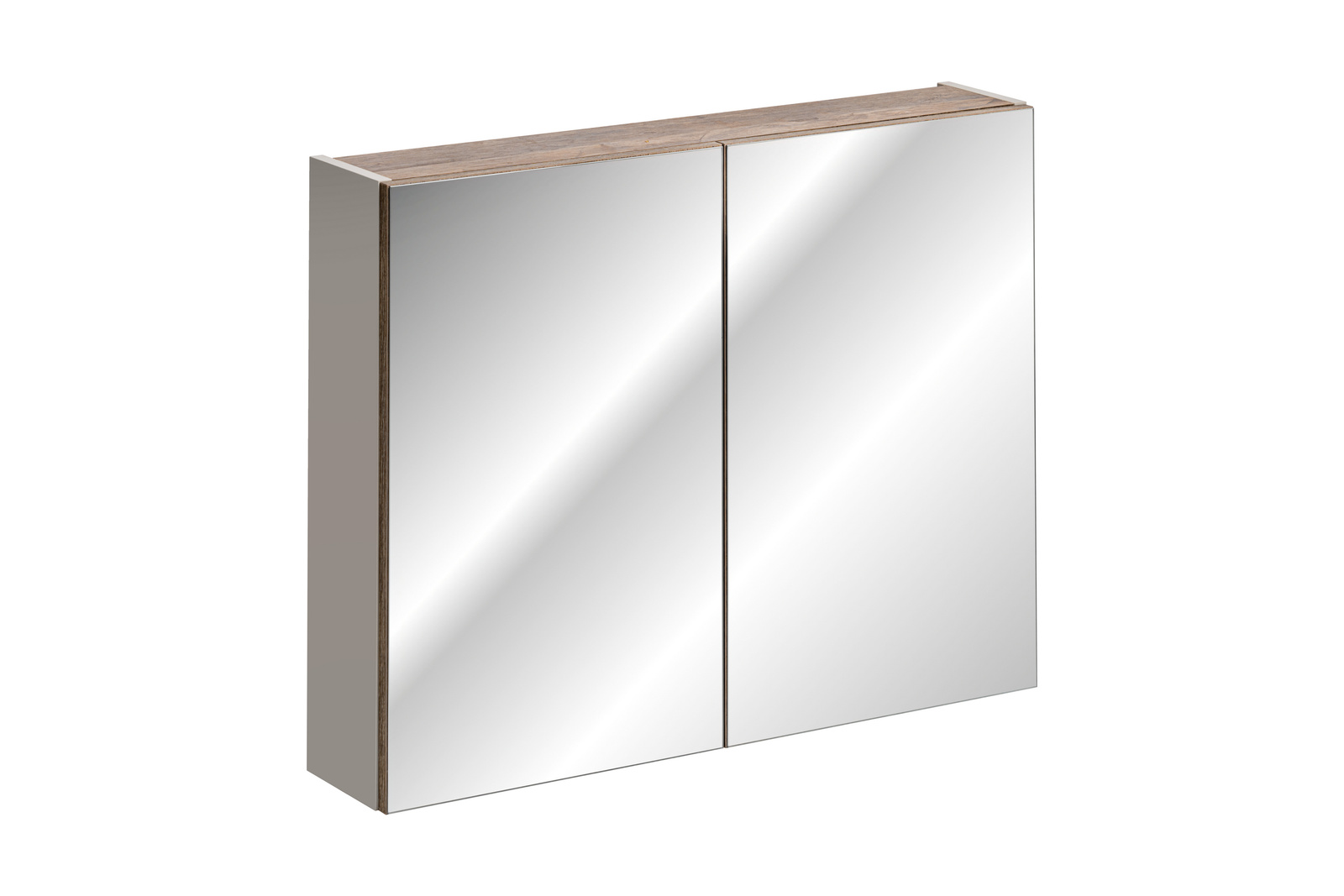 Szafka z lustrem 80cm 2 drzwi SANTA FE TAUPE 84-80-A-2D