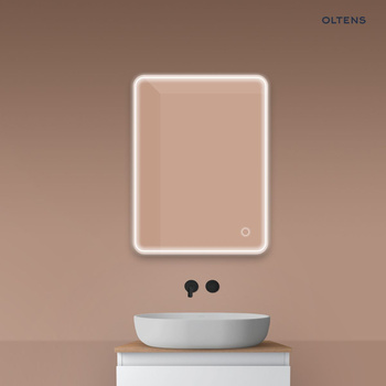 Oltens Nordlis lustro 60x80 cm prostokątne z oświetleniem z przodu z matą grzewczą 64116000
