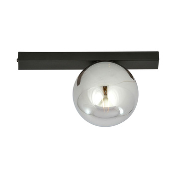Pojedyncza lampa sufitowa z okrągłym grafitowym kloszem FIT 1122/1