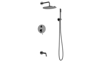 Besco BP-V-GR Zestaw prysznicowy podtynkowy Veo / Decco / Illusion gun metal, gun metal (grafit szczotkowany)