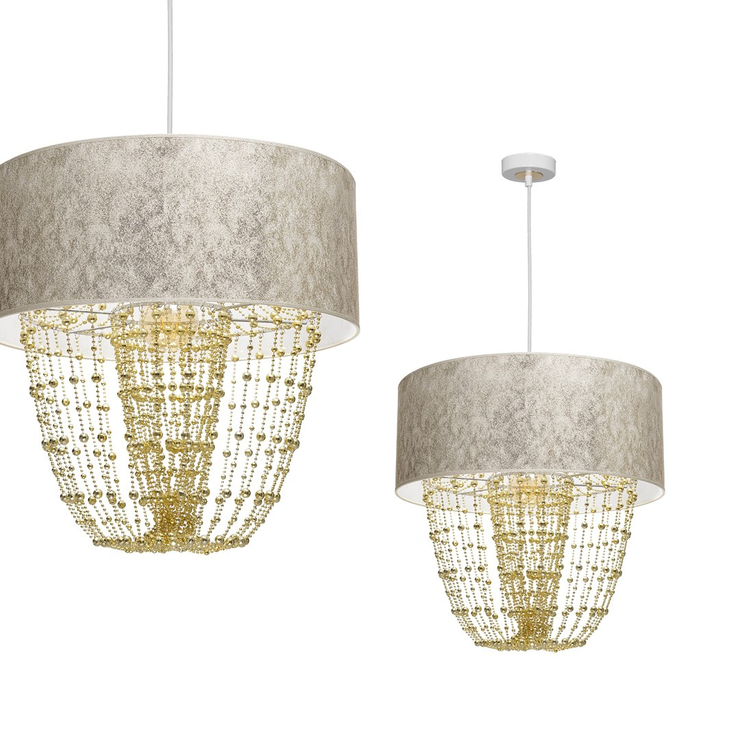 Lampa wiszca ALMERIA WHITE/GOLD 1xE27