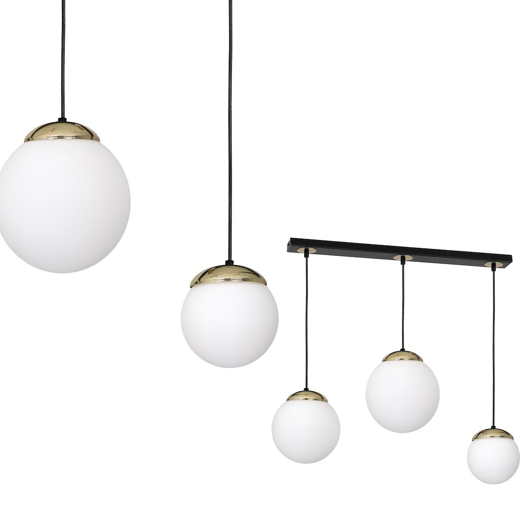 Lampa wiszca SPARTA BLACK / GOLD 3xE14