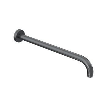 Ramię prysznicowe ścienne 40 cm okrągłe, grafit szczotkowany