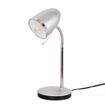 Stylowa lampka biurkowa dla ucznia K-MT-200 SREBRNY z serii KAJTEK