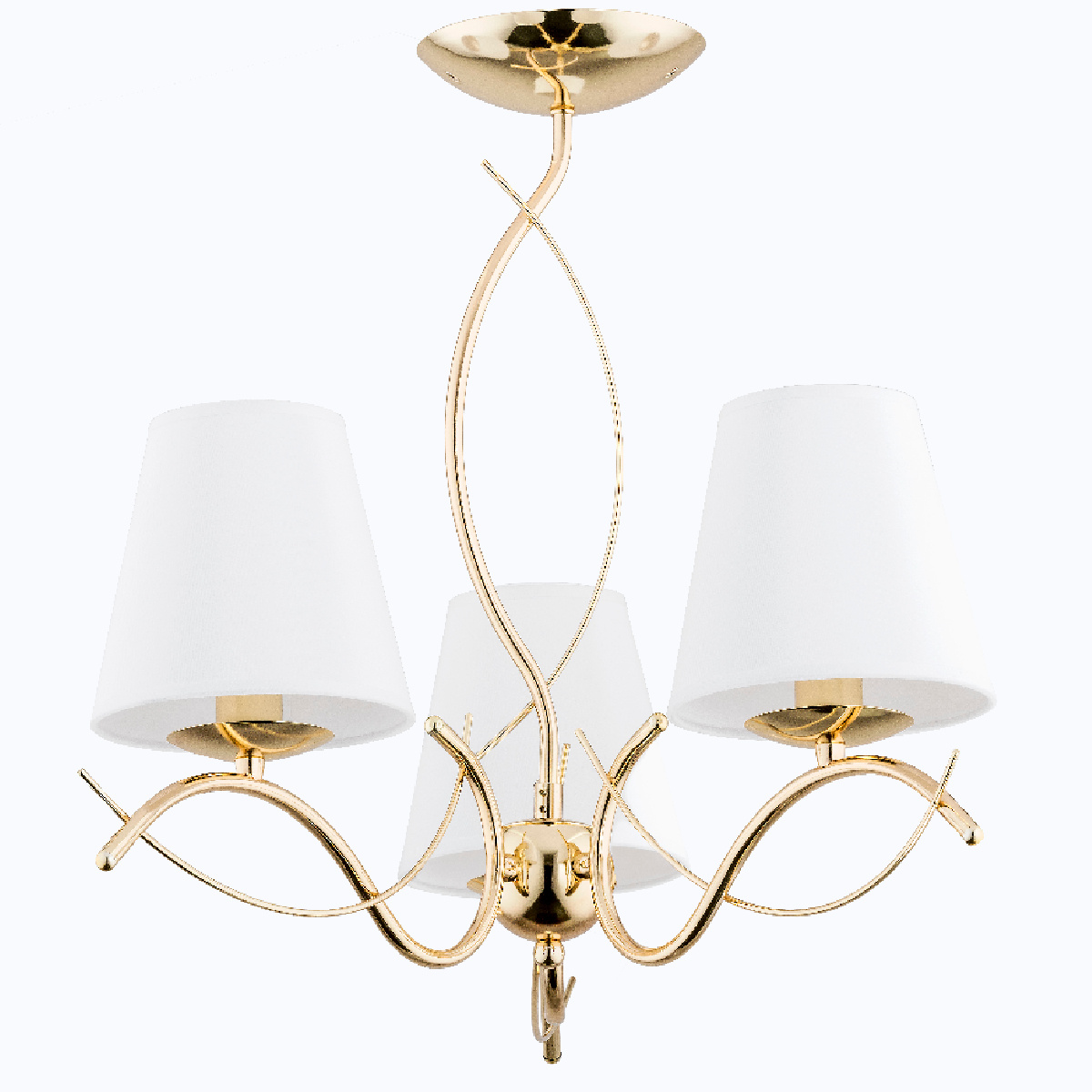 Elegancka złota lampa MONZA 27613 z trzema abażurami