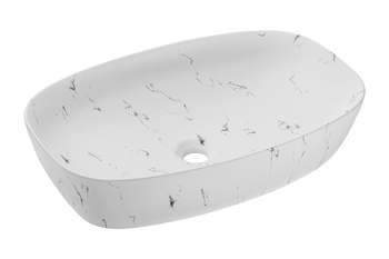 Ceramiczna umywalka nablatowa 60cm Biały Mat UN-MEGI-MW13 Comad