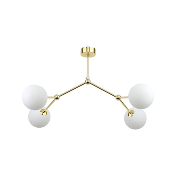 Designerska biała lampa sufitowa z szklanymi kulami 4xG9 6W FAIRY 6470
