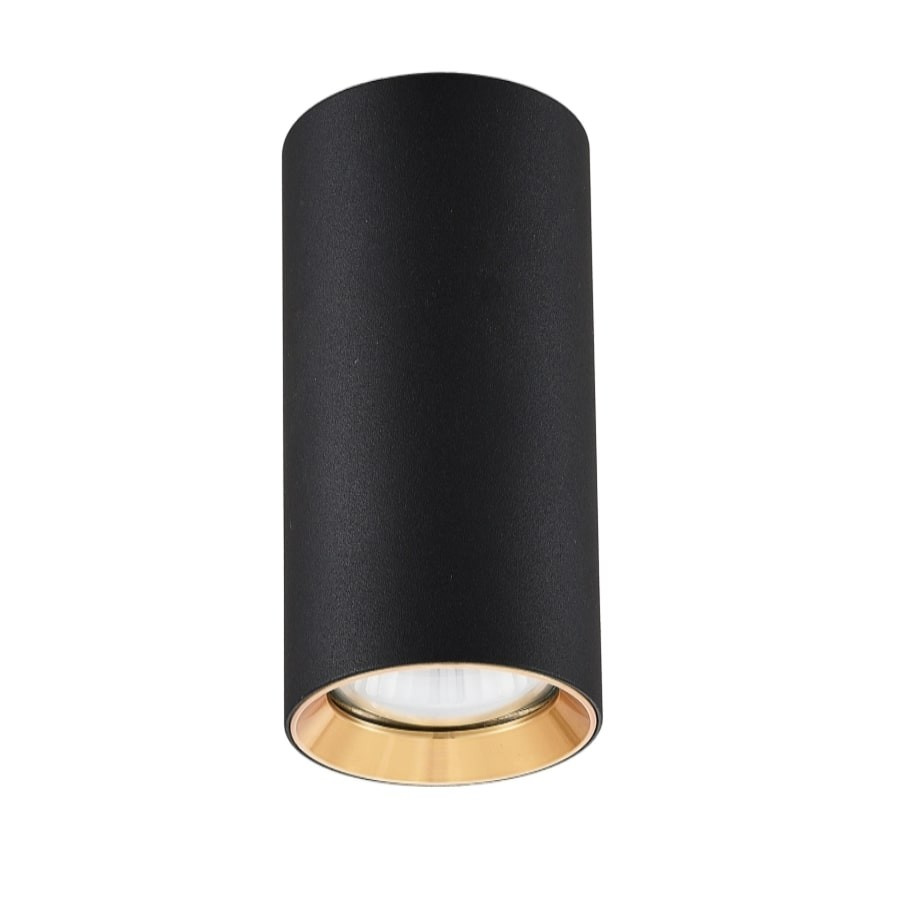 Tuba natynkowa Manacor 17 cm czarno - złote 1xGU10