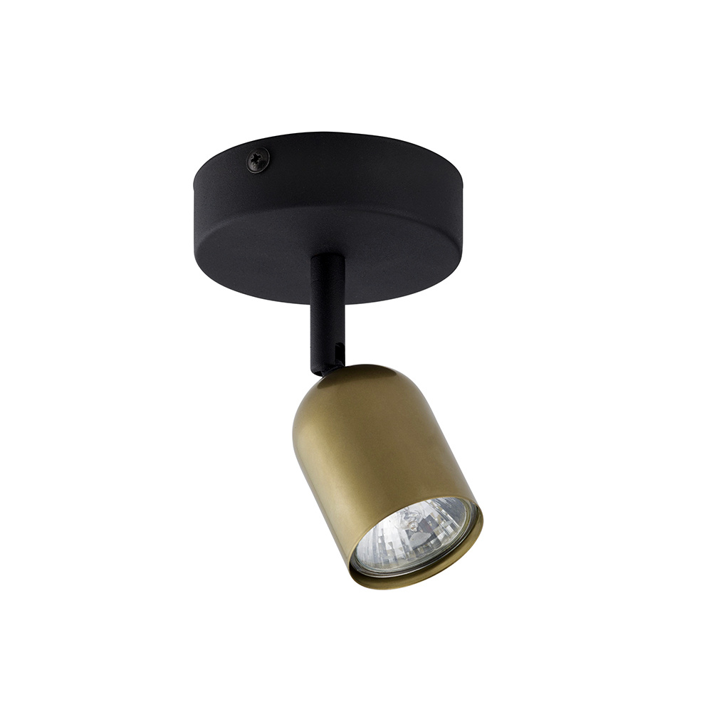 Nowoczesny reflektor GU10 czarny/zoty TOP 3301 TK Lighting