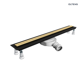 Oltens Langan Slim odpływ prysznicowy liniowy 90 cm złoto połysk/złoto szczotkowane 30012800