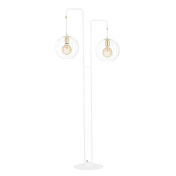 Stylowa lampa podłogowa metalowa dwie żarówki 60W 155cm 145/LP2 ALBIO LP2