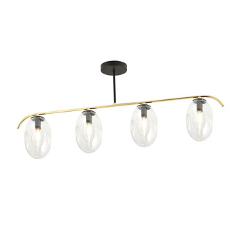 Nowoczesny plafon sufitowy FINES 4 BL TRANSPARENT 1279/4