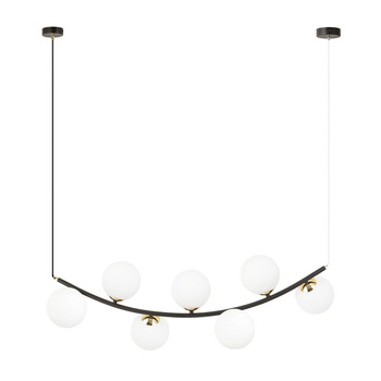 Lampa wisząca z siedmioma kloszami RITZ 7 BL OPAL 1298/7