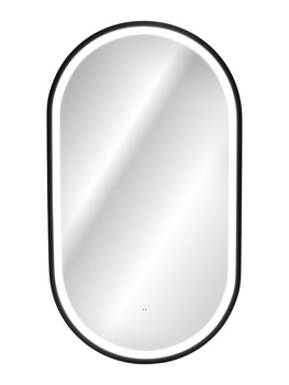 Lustro LED w ramie lustro led czarne apollo 2 900x500