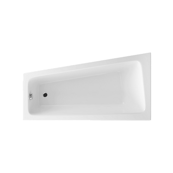 Ava Side wanna narożna 150x80 cm lewa, biały połysk