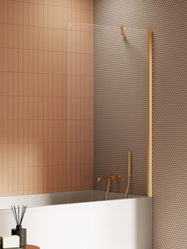 Parawan nawannowy 100x140 Złoty 6 mm – NEW SOLEO GOLD BRUSHED P-0186 z powłoką Active Shield 2.0 | Szczotkowanie