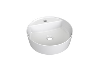 Okrągła umywalka ceramiczna nablatowa Ravak Uni 40 cm F biały połysk X01717