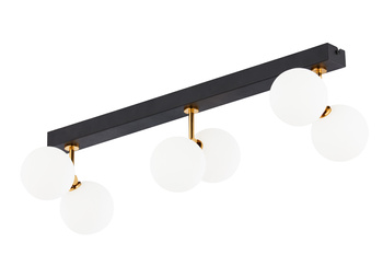 LUNA nowoczesny plafon satynowany 6-punktowy klosz biały 1920