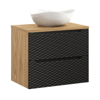 Zestaw mebli łazienkowych Ocean Black 70cm z blatem i umywalką nablatową Cloud – set-ocbl b 70cm s cloud
