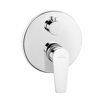 BATERIA PODTYNKOWA 2-F DOKOS CHROM, ROZETA OKRĄGŁA